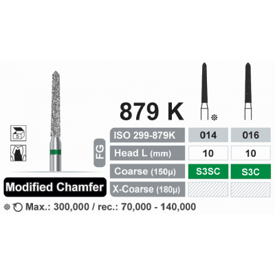 فرز الماسه تراش (5 عددی) - Dentalree - Modified Chamfer 879KC