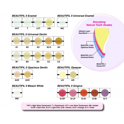 کامپوزیت رنگ لثه بیوتیفیل جینجیوا - Shofu - Beautifil II Gingiva