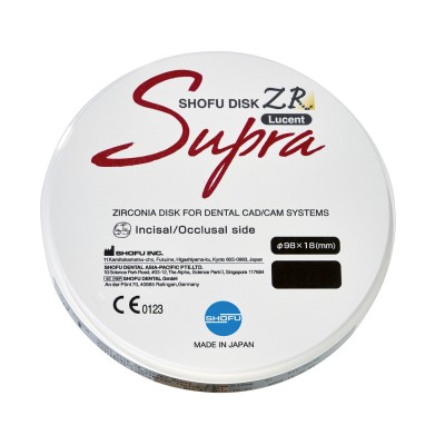 بلوک کدکم مولتی‌لایر زیرکونیا - Shofu - Disk ZR Lucent Supra