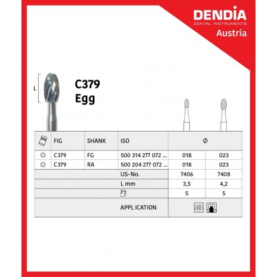 فرز کارباید - Dendia - Finishing Burs C379