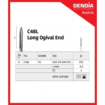 فرز کارباید - Dendia - Finishing Burs C48L