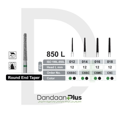فرز الماسه تراش 5 عددی Dentalree- Round End Taper 850L